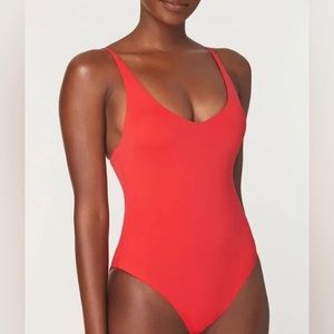 Andie Red The Baia Flat One Piece Swimsuit
